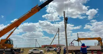 В Жетыбае восстановили электроснабжение после аварии