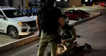 Ночная спецоперация в Актау попала на видео