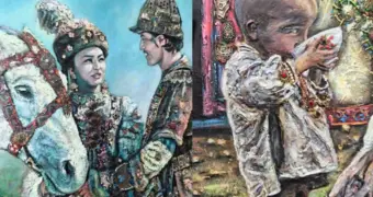 Художница из Актау создает объемные произведения о культуре Казахстана