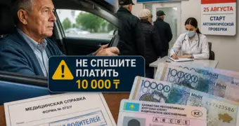 Водителей старше 65 лет предупредили: не спешите платить 10 тысяч тенге за медосмотр