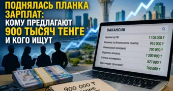 В Казахстане поднялась планка зарплат: кому предлагают 900 тысяч тенге и кого ищут