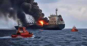Неизвестный удар отправил торговое судно у берегов Румынии на дно Черного моря