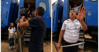 Почти неделю ждала поезд из Бейнеу: туристку не пустили с велосипедом в вагон