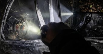 Автомобиль взорвался в Жанаозене