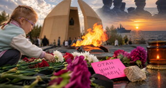«Мама, не жди меня» — Вечный огонь в Актау превратился в место памяти погибших на Каспии морпехов
