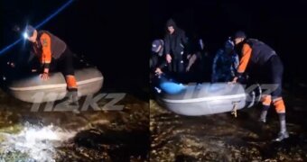 В Мангистау трёх человек на надувной лодке унесло в Каспийское море