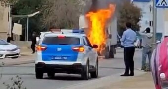 В Актау сгорела «ГАЗель»
