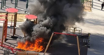 Детская площадка полыхала в Актау
