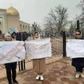 В Актау общественники провели пикет против бытового насилия в стране