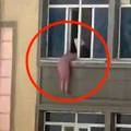 Девушка едва не выпала из окна многоэтажного дома в Актау: инцидент попал на видео