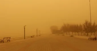 Штормовое предупреждение: в Актау ожидается пыльная буря