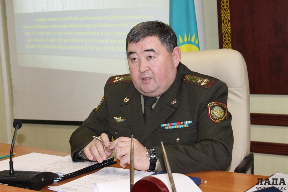 Глава ДЧС Мангистау Куанар Базарбаев. Фото автора