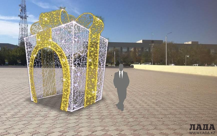 Проект инсталляции на площади Ынтымак. Фото предоставлено компанией Adver