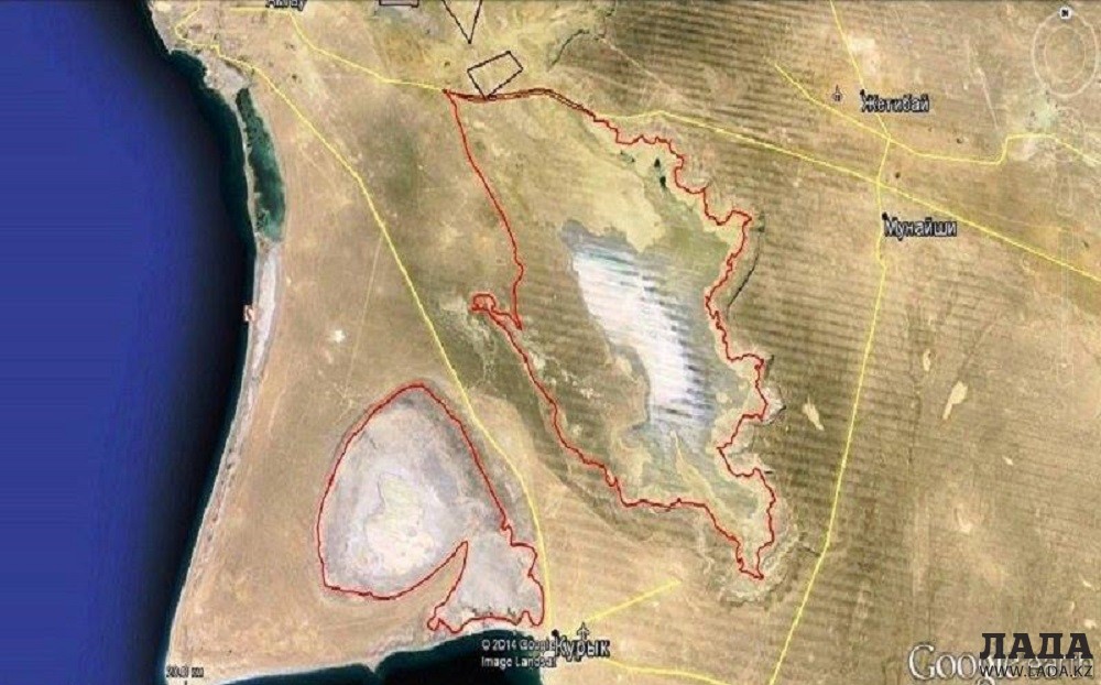 Карта впадины Карагие