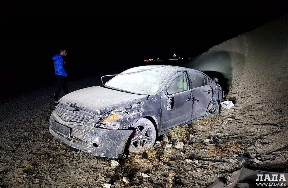 Автомобиль после аварии. Фото Есена Джилкибаева