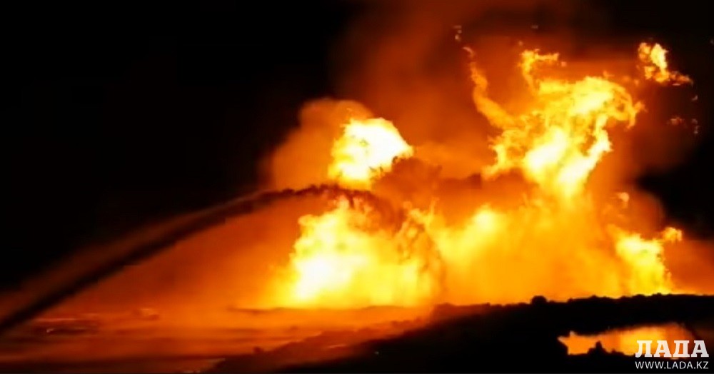 Возгорание на месторождении Каламкас