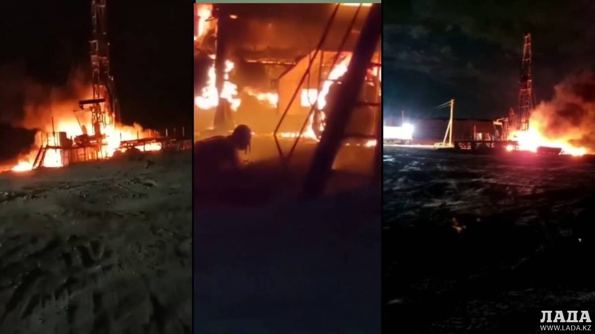 Кадр видео с места пожара