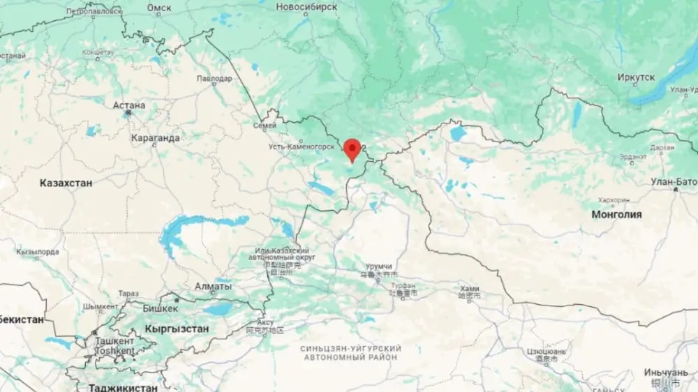 Землетрясение произошло на границе Казахстана и России