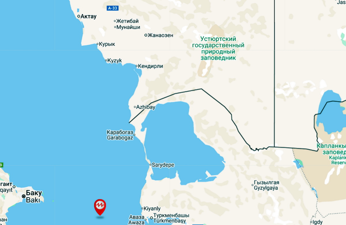 Очередное землетрясение зафиксировали в Каспии