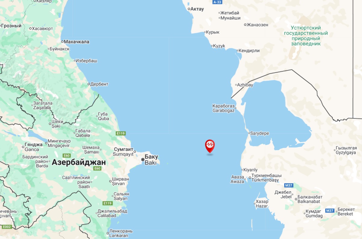 В Каспийском море произошло землетрясение
