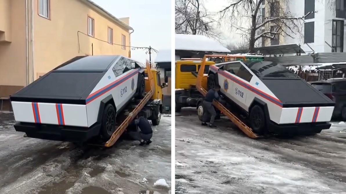 Неожиданная находка: Tesla Cybertruck замечен в автопарке МЧС Казахстана
