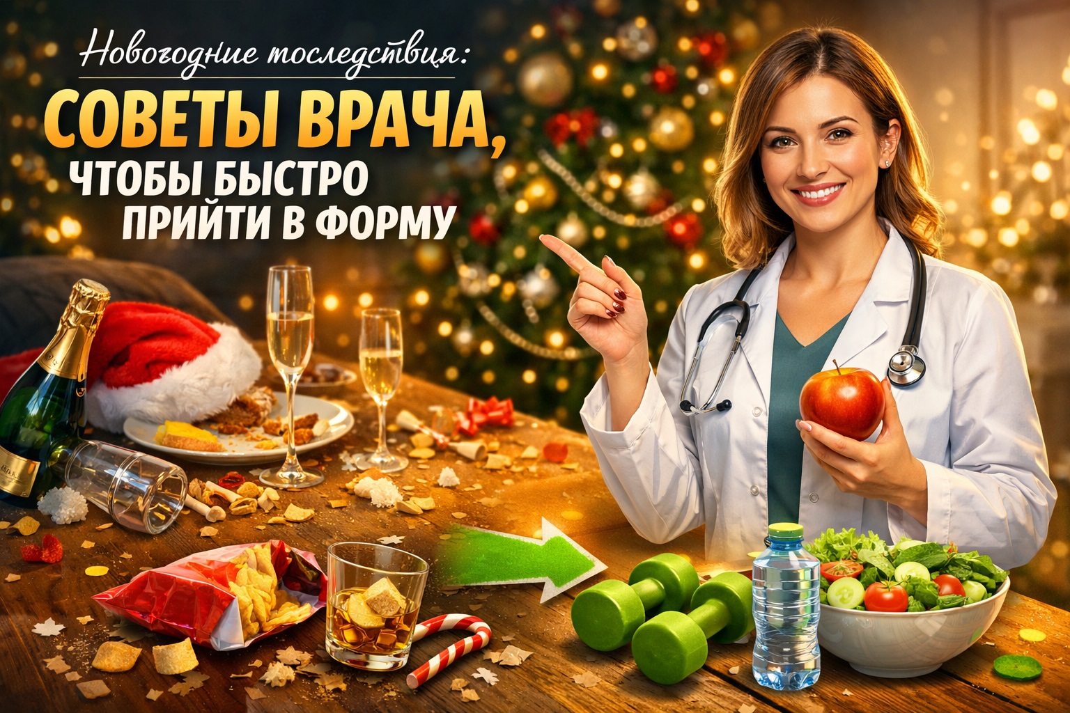 Новогодние последствия: советы врача из Актау, как быстро прийти в форму