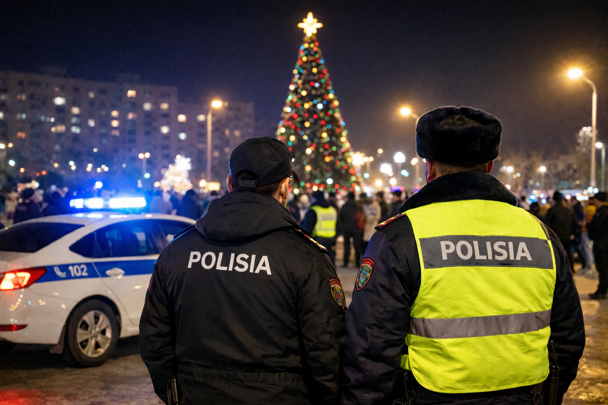 Сколько вызовов поступило в полицию в праздничную ночь в Мангистау