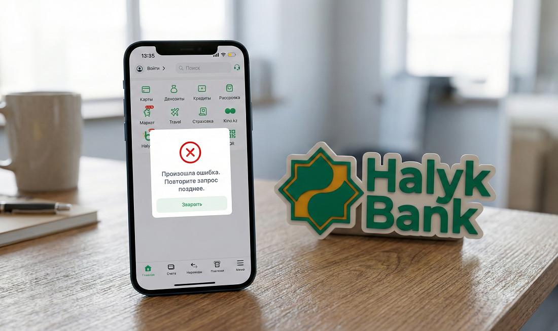 Массовый сбой: приложение Halyk Bank не работает в Казахстане