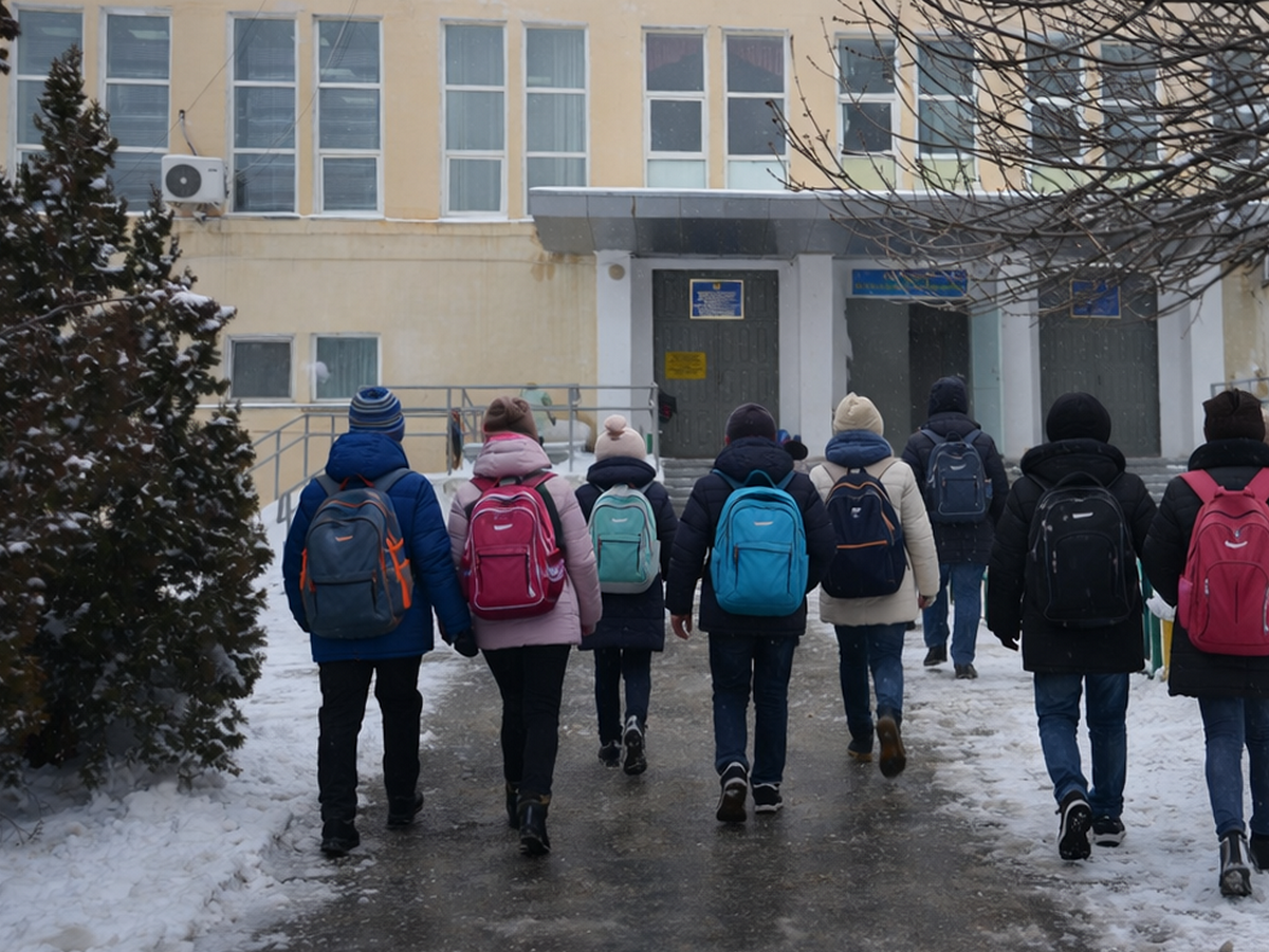 Мороз не помеха: школьников вернули за парты в Актау