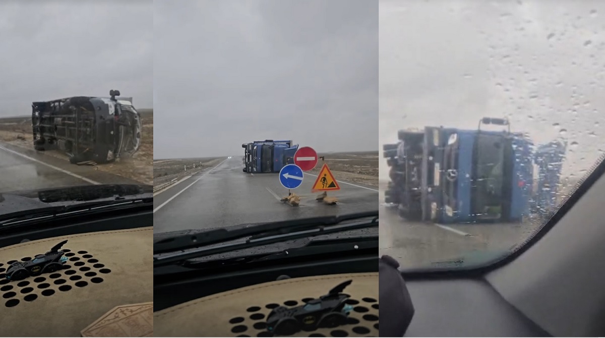 Несколько автомобилей опрокинулись на трассах Мангистау