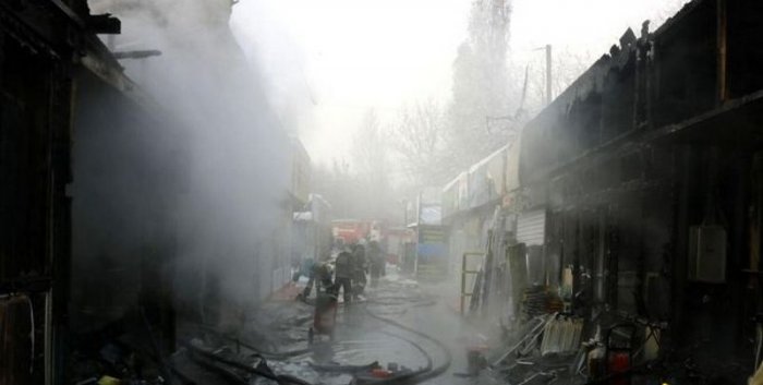 ДЧС Мангистау: Пожар на рынке «Масат» стал самым крупным в регионе за последние 12 месяцев