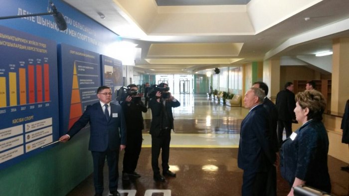 Нурсултан Назарбаев принял участие в церемонии открытия дворца спорта «Мангистау Арена»