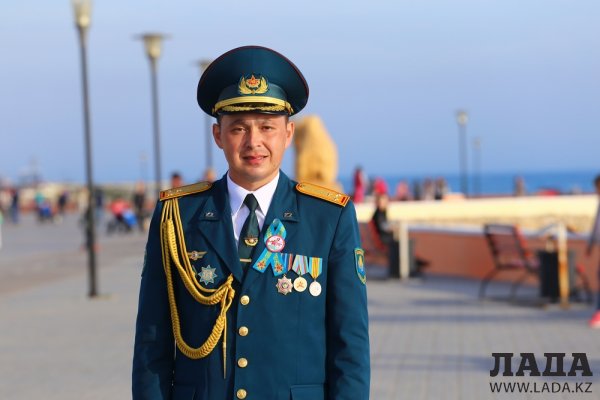 Концерт духового оркестра прошел в канун Дня Победы на набережной 15 микрорайона Актау