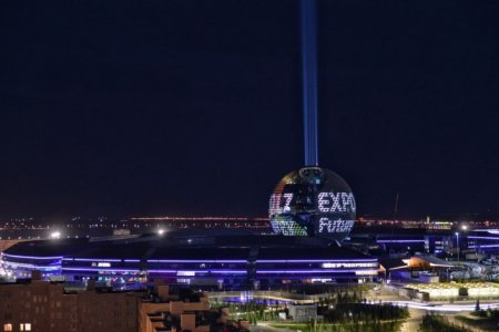 Световое шоу и грандиозный салют на открытии EXPO-2017 в Астане. Полное видео
