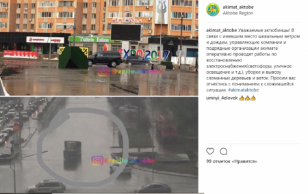 Два строительных крана рухнули на дом в Актобе