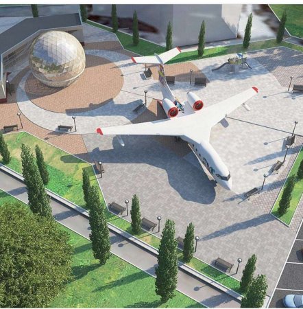 В центр Уральска привезли настоящий самолёт, в котором будет детское кафе