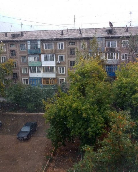 Первый снег в Казахстане: пользователи Сети делятся фото и видео