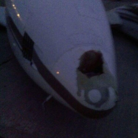 Самолет совершил посадку без шасси в Уральске