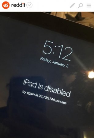 iPad пользователя заблокировался на 47 лет