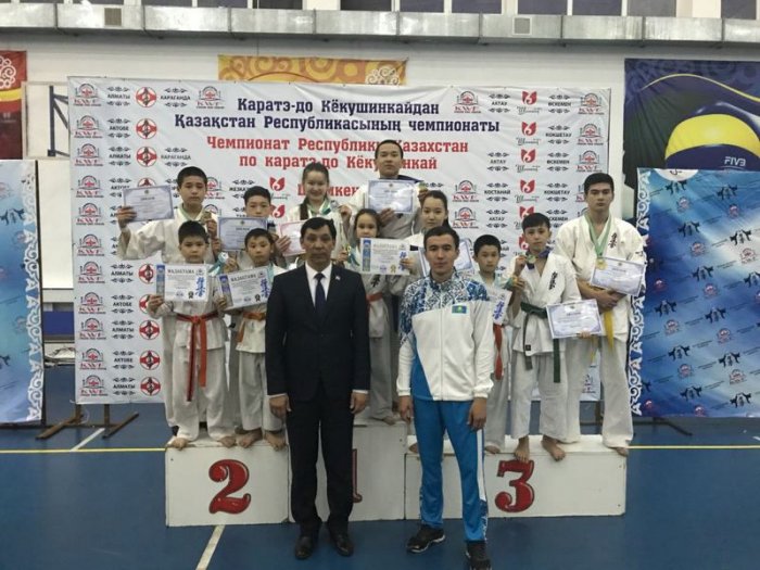 Спортсмены из Актау завоевали 26 медалей на двух республиканских турнирах по карате-киокушинкай в Шымкенте