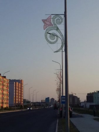 Декоративное ночное освещение начали устанавливать в Актау