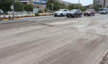 В Актау продолжается ремонт городских дорог