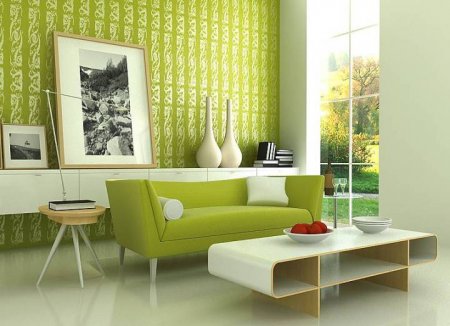Зеленый цвет и его оттенки в интерьере квартиры