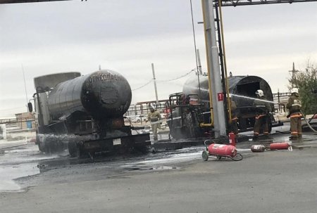 Во время возгорания автоцистерны в Жанаозене погиб один человек