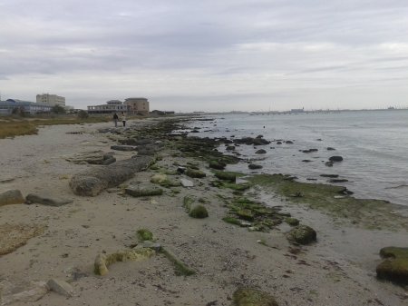 Свалка на пляже первого микрорайона.