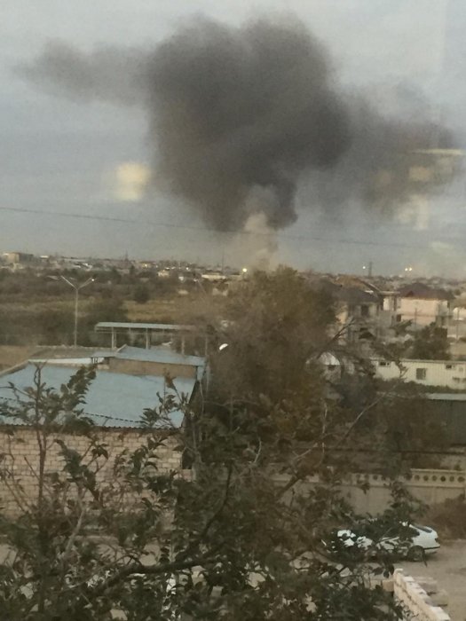 В 21 микрорайоне Актау горел мусор