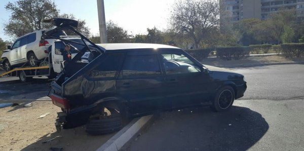 Внедорожник влетел в автомобиль «ВАЗ» в Актау