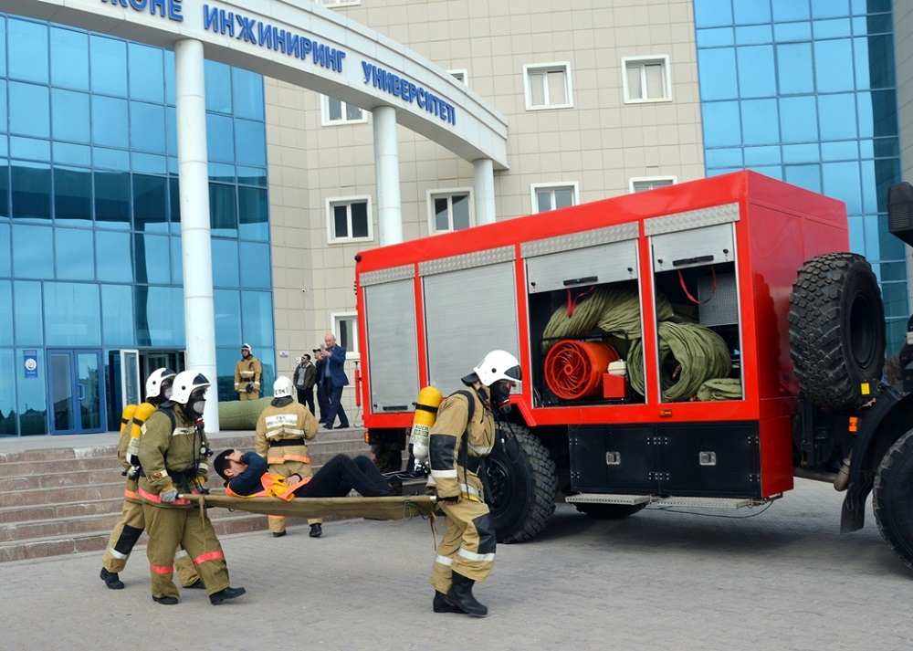 «Пожар» тушили в Yessenov University