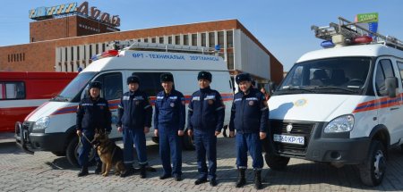 Пожарно-спасательный флешмоб прошел в Актау