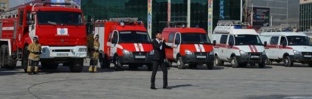 Пожарно-спасательный флешмоб прошел в Актау